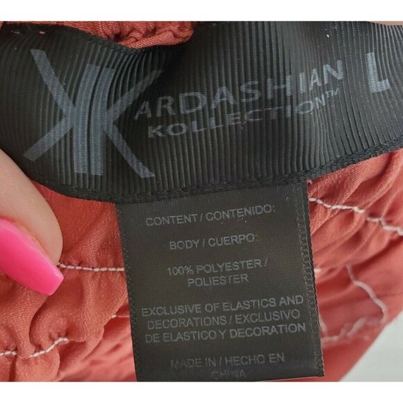 Kardashian Collection Womens Dark Blush‎ Faux Collar Cinched Waist Dress Large - Picture 3 of 4